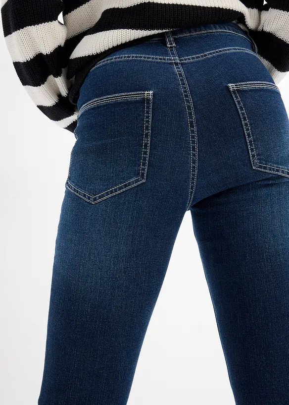 Skinny džíny se středně vysokým pasem, zkrácené, bonprix