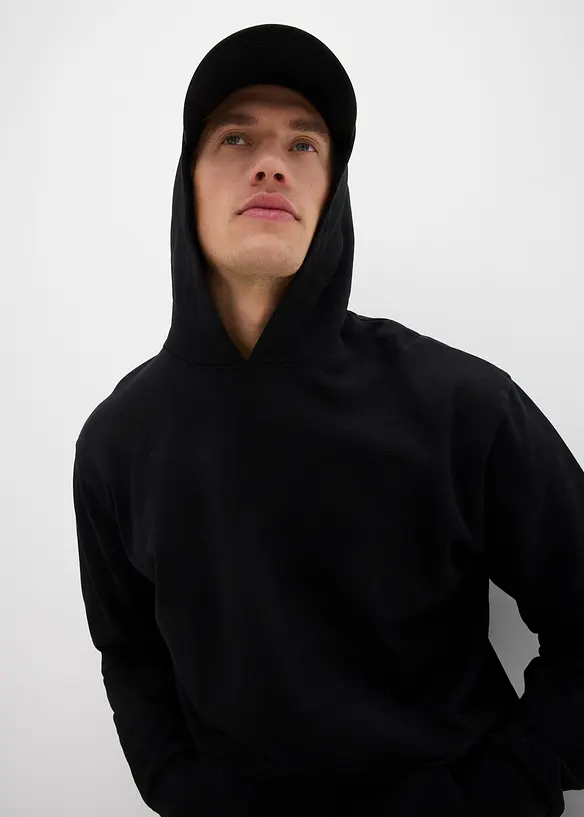 Mikina s kapucí, z čisté organické bavlny, Loose Fit, bonprix