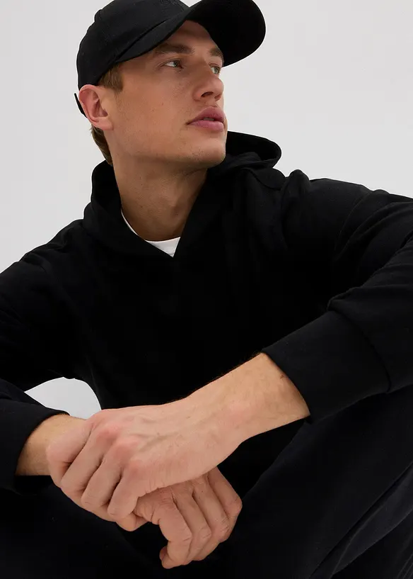 Mikina s kapucí, z čisté organické bavlny, Loose Fit, bonprix