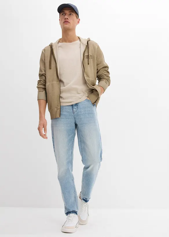 Strečové džíny Classic Fit, Tapered, zkrácená délka, bonprix