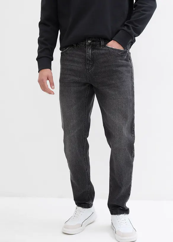 Strečové džíny Classic Fit, Tapered, zkrácená délka, bonprix