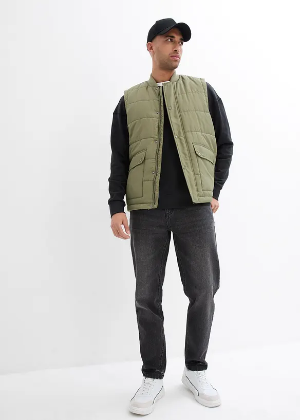 Strečové džíny Classic Fit, Tapered, zkrácená délka, bonprix