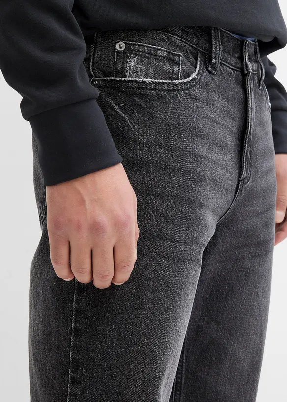 Strečové džíny Classic Fit, Tapered, zkrácená délka, bonprix