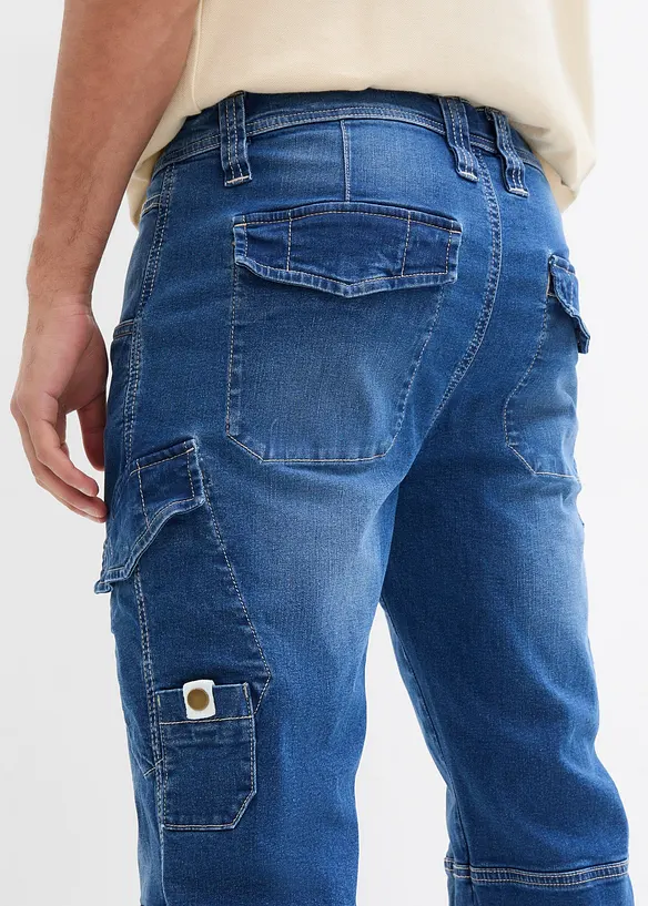 Strečové cargo džíny, Relaxed Fit, Straight, bonprix