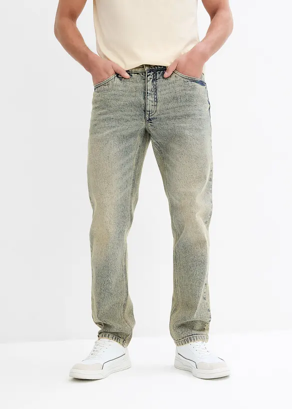 Strečové džíny z kvalitního, těžkého denimu, Regular Fit, Straight, bonprix