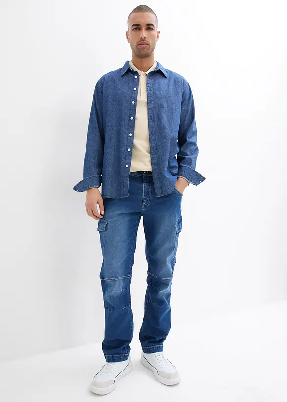 Strečové cargo džíny, Relaxed Fit, Straight, bonprix