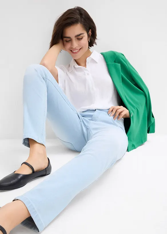 Boyfriend džíny, Mid Waist, zkrácené, bonprix