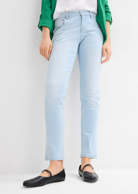 Boyfriend džíny, Mid Waist, zkrácené, bonprix