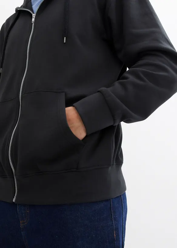 Prop&iacute;nac&iacute; mikina s kapuc&iacute;, z čist&eacute; organick&eacute; bavlny, Loose Fit, bonprix