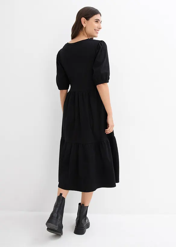 Úpletové šaty z čisté bavlny, bonprix