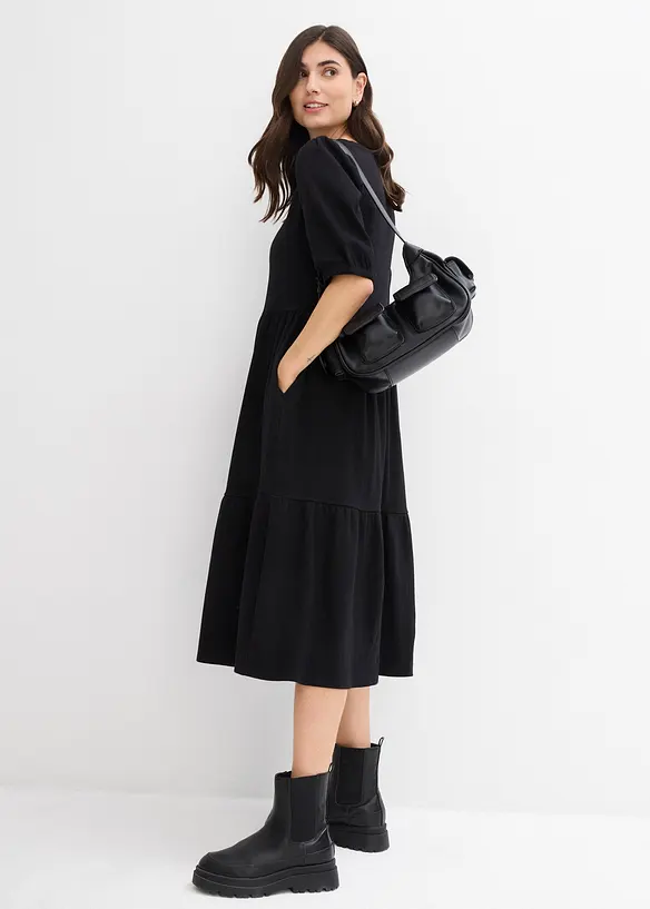 Úpletové šaty z čisté bavlny, bonprix