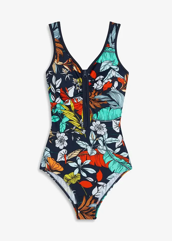 Jednod&iacute;ln&eacute; plavky se zipem, bonprix