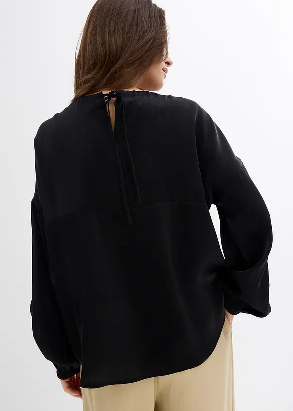 Oversize halenka se šněrováním, ze směsi s viskózou, bonprix