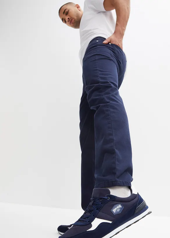 Kalhoty bez zapínání, Regular Fit Straight, z čisté bavlny, bonprix