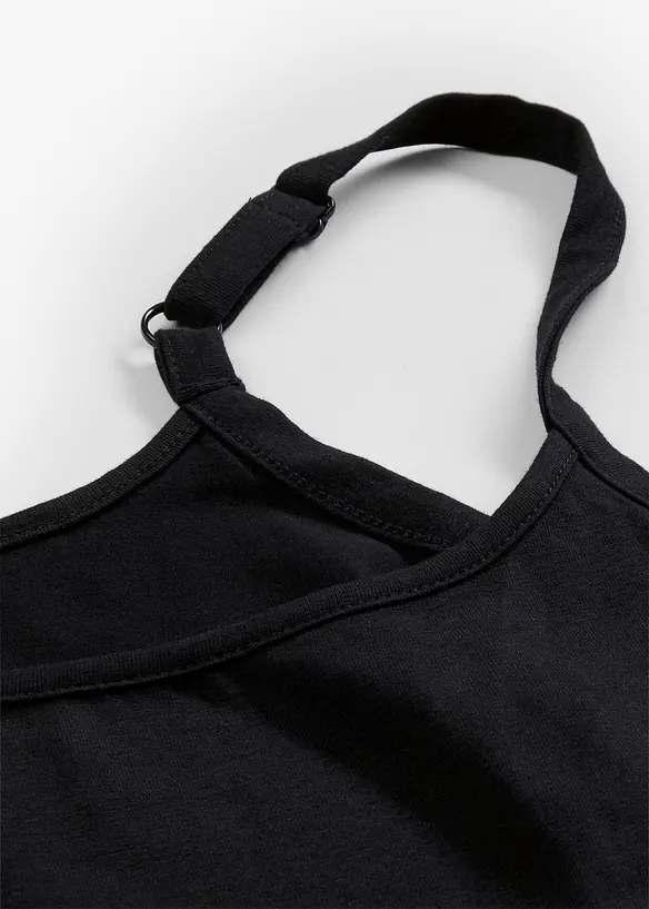 Dlouh&yacute; top z organick&eacute; bavlny, se &scaron;pagetov&yacute;mi ram&iacute;nky (2 ks v balen&iacute;), bonprix