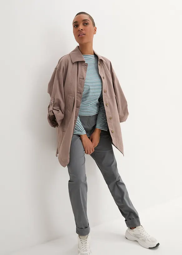 Chino kalhoty z bavlny, ke kotn&iacute;kům, bonprix