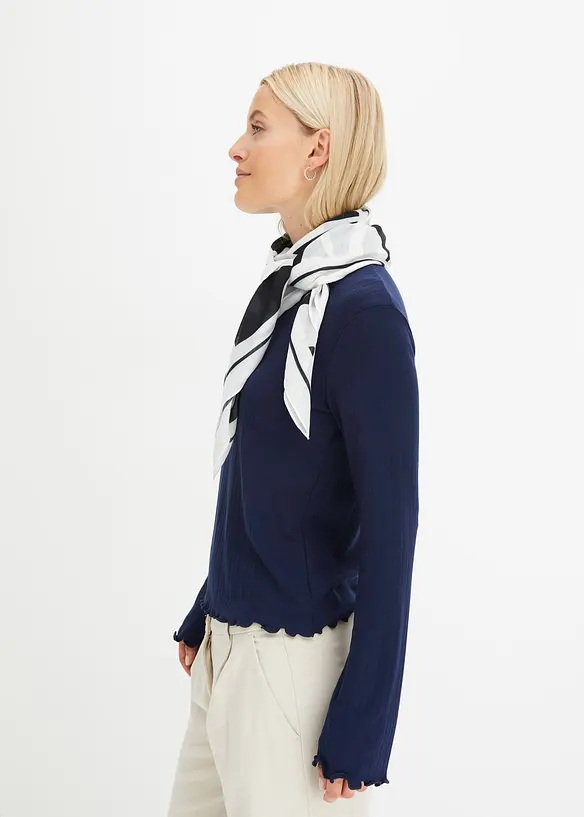 Žebrovan&eacute; triko, dlouh&yacute; ruk&aacute;v, bonprix