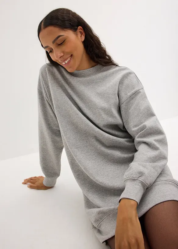 Oversize šaty z teplákoviny, bonprix