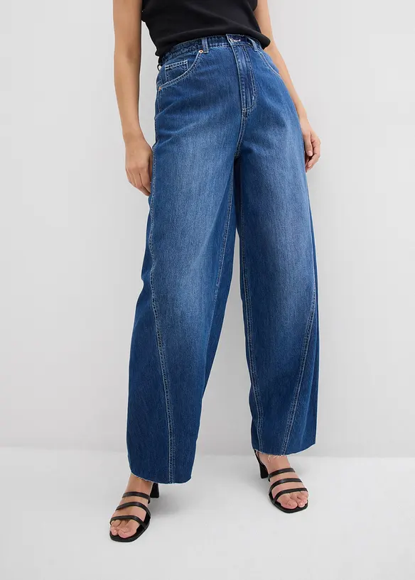 Balonové džíny, High Waist, Super Soft, bonprix