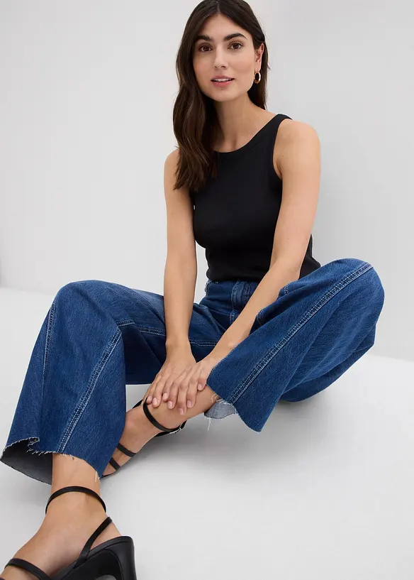 Balonové džíny, High Waist, Super Soft, bonprix