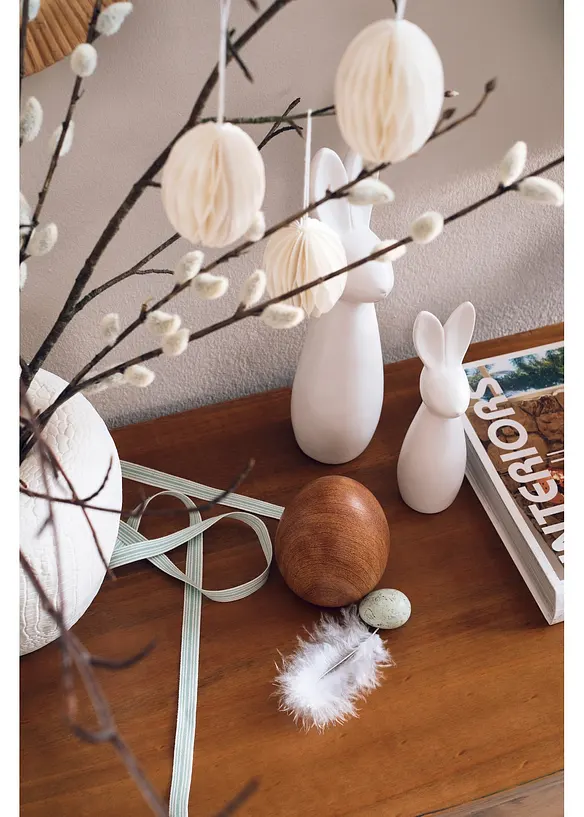 Dekorativn&iacute; předmět - velikonočn&iacute; vaj&iacute;čka se vzhledem dřeva (3 ks v balen&iacute;), bonprix