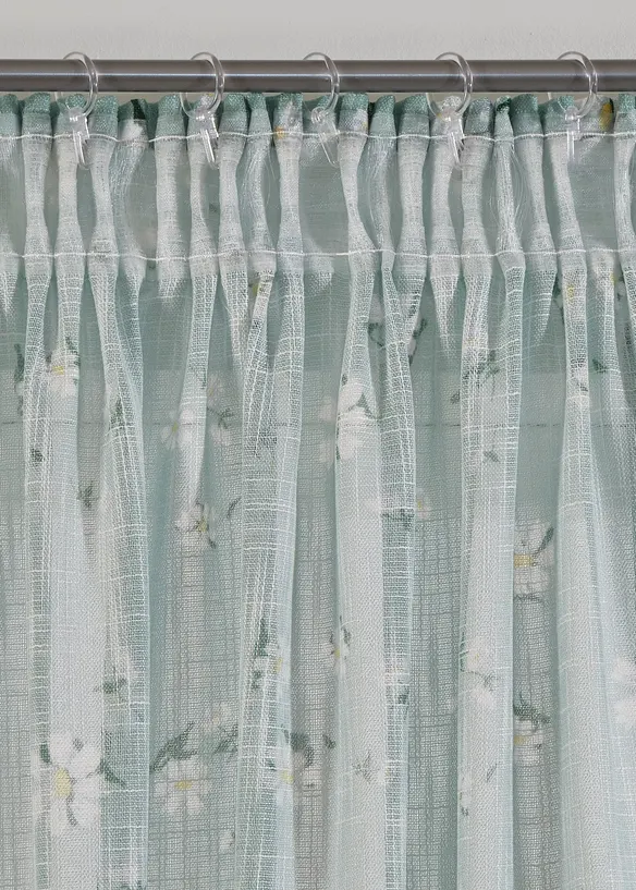 Závěs z recyklovaného polyesteru s květinovým potiskem (1 ks), bonprix