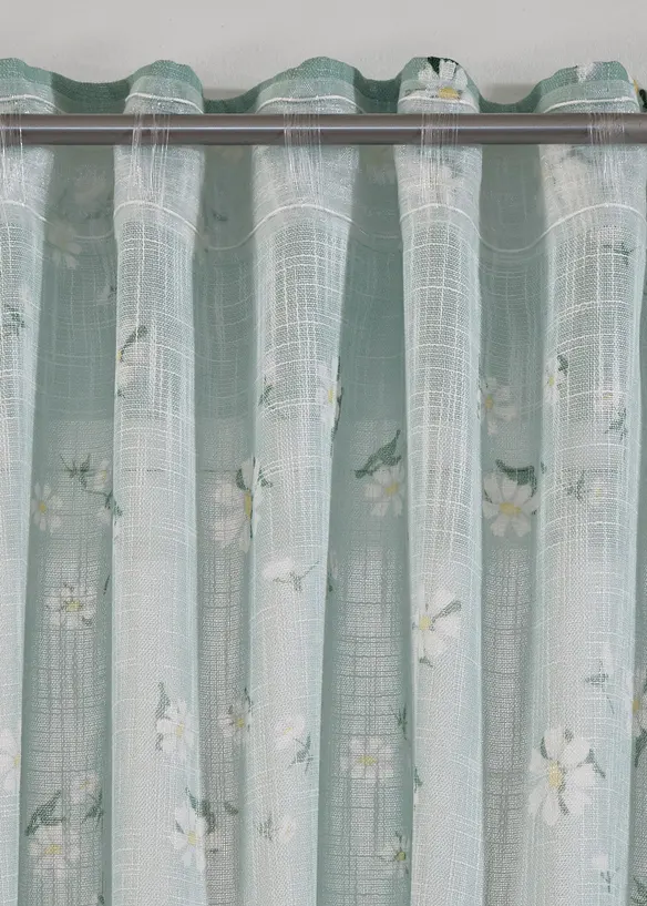 Závěs z recyklovaného polyesteru s květinovým potiskem (1 ks), bonprix