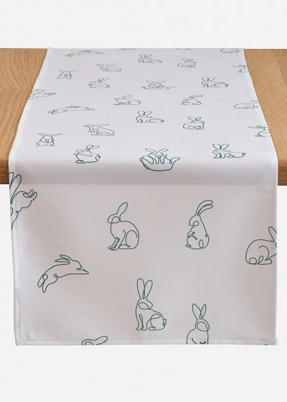 Běhoun na stůl s potiskem zaj&iacute;čků, bonprix