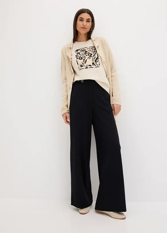 Tričko s dlouh&yacute;m ruk&aacute;vem, s organickou bavlnou, bonprix