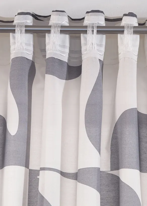 Záclona s grafickým potiskem, z recyklovaného polyesteru (1 ks v balení), bonprix