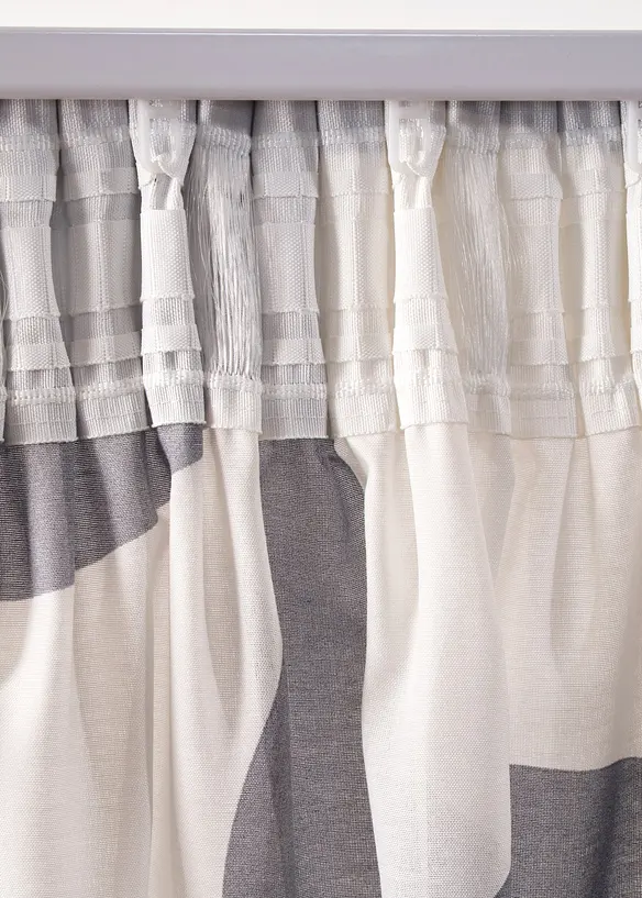 Záclona s grafickým potiskem, z recyklovaného polyesteru (1 ks v balení), bonprix