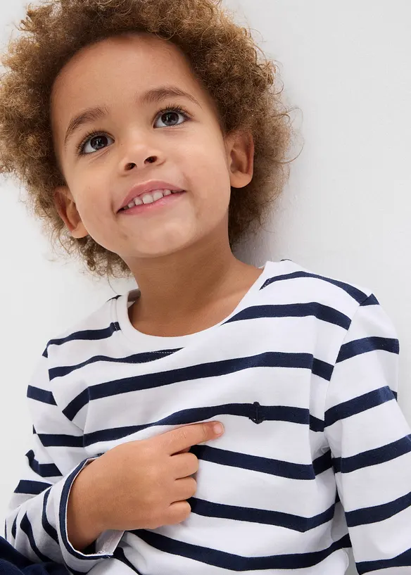 Tričko s dlouh&yacute;m ruk&aacute;vem, z čist&eacute; organick&eacute; bavlny (2 ks v balen&iacute;), bonprix