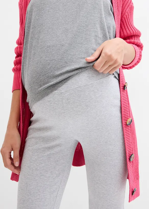 Těhotenské kalhoty 2 v 1, z žerzeje, na období těhotenství i po něm, Straight, bonprix