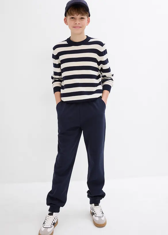 Sportovn&iacute; kalhoty z měkk&eacute; bavlněn&eacute; směsi, bonprix