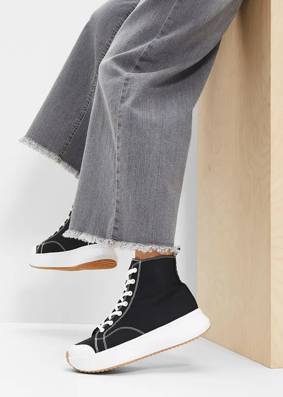 Kotn&iacute;kov&eacute; tenisky na platformě, bonprix