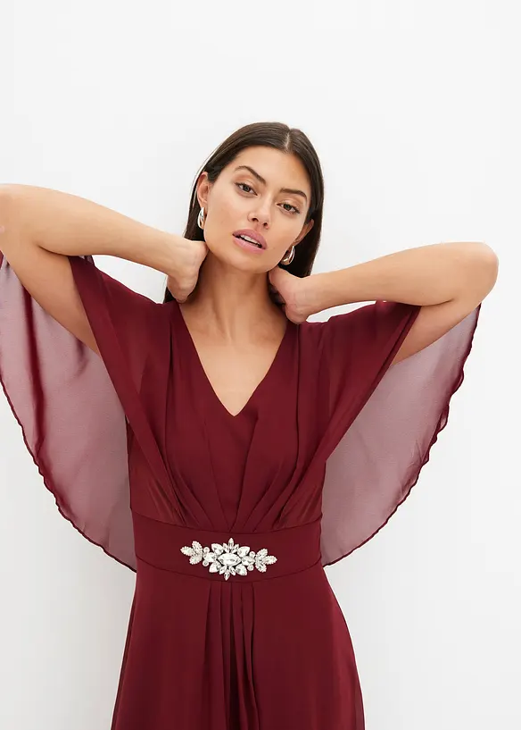 Šifonové šaty se štrasovými aplikacemi, bonprix