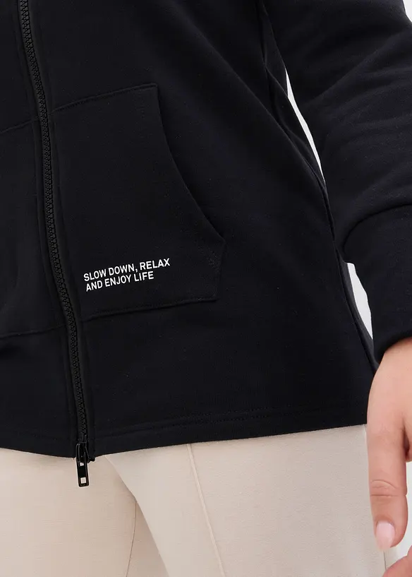 Mikina na zap&iacute;n&aacute;n&iacute;, z měkk&eacute; bavlněn&eacute; směsi, bonprix