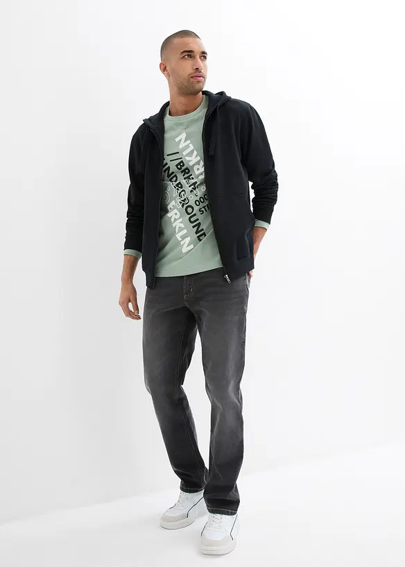 Triko s dlouh&yacute;m ruk&aacute;vem z organick&eacute; bavlny, bonprix