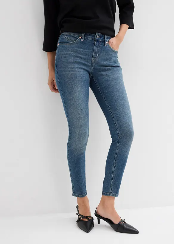 Skinny džíny Mid Waist strečové, bonprix