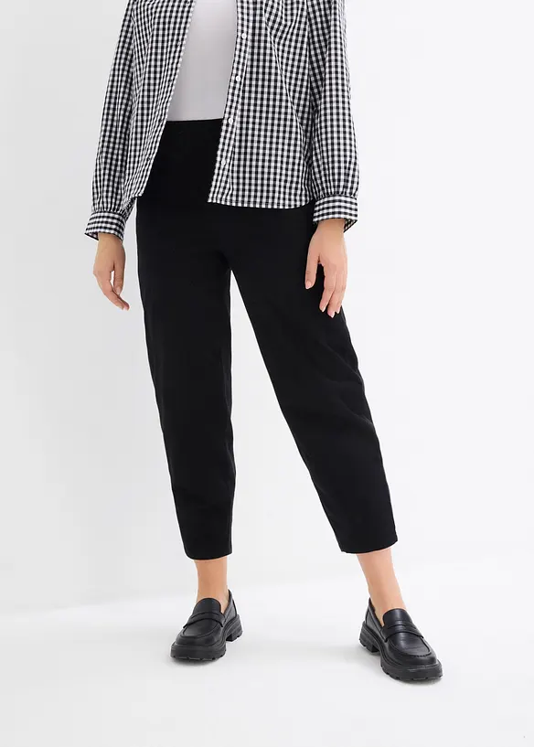 Kalhoty bez zap&iacute;n&aacute;n&iacute;, z bavlněn&eacute; směsi, bonprix