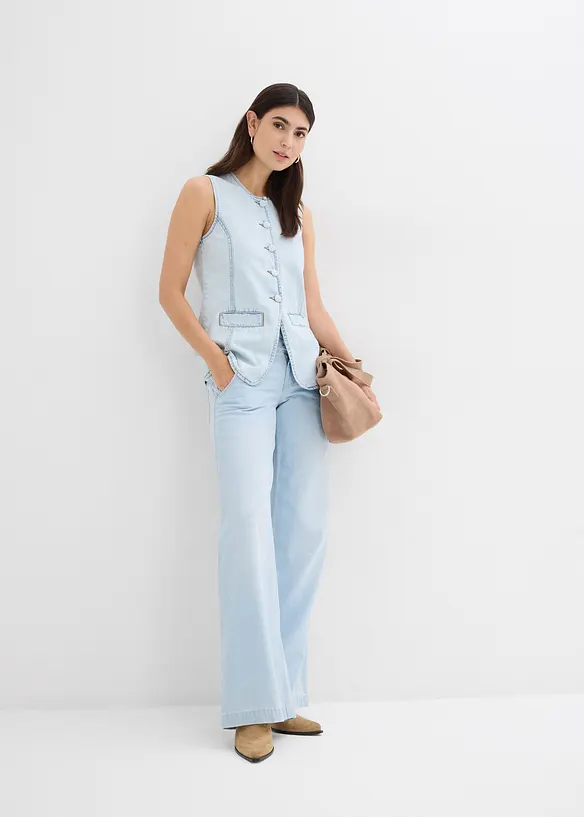 Džíny s širokými nohavicemi, High Waist, Super Soft, bonprix