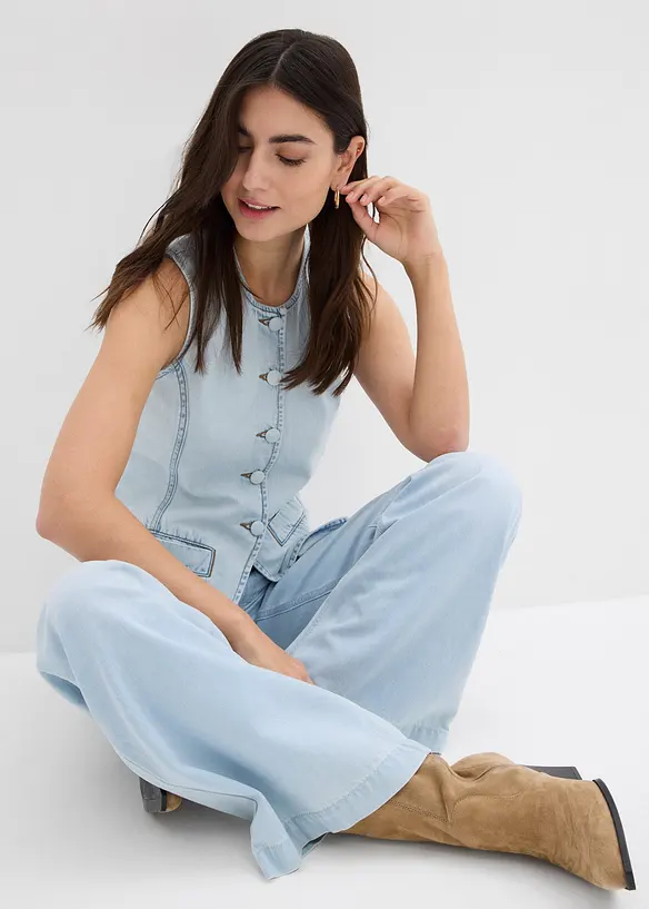Džíny s širokými nohavicemi, High Waist, Super Soft, bonprix