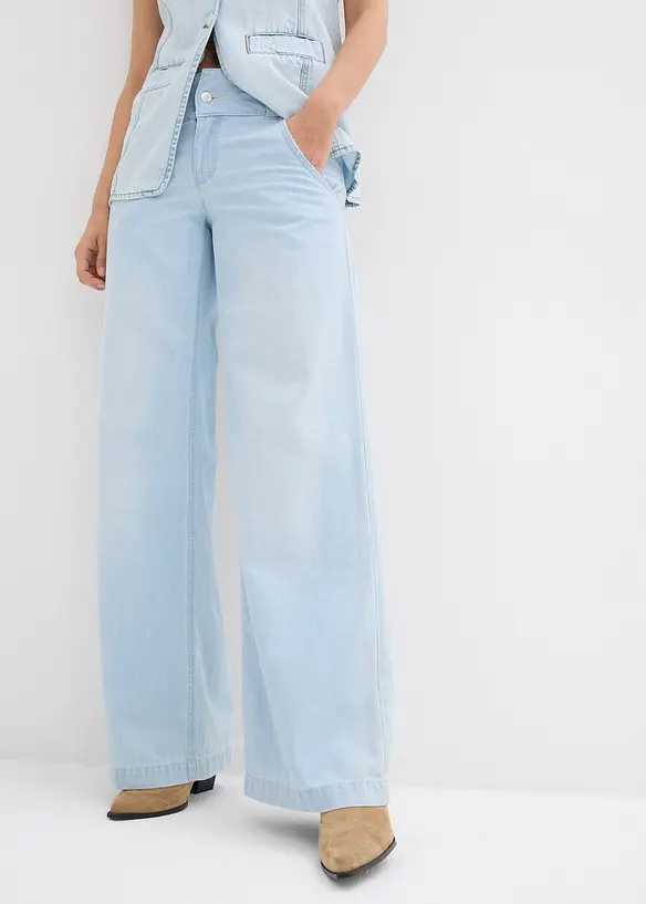 Džíny s širokými nohavicemi, High Waist, Super Soft, bonprix