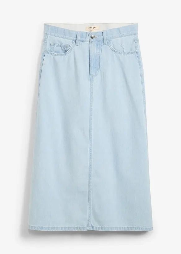 Džínová sukně, Mid Waist, pohodlný pas, Super Soft, bonprix