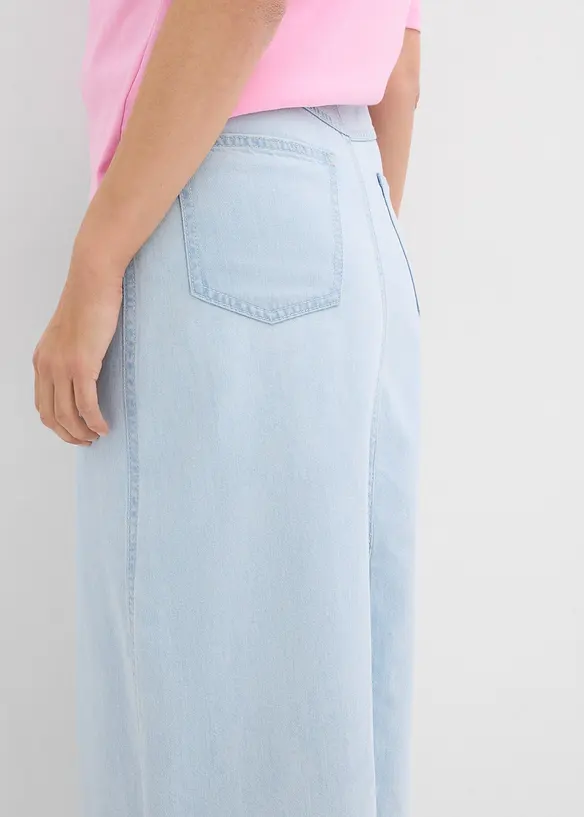 Džínová sukně, Mid Waist, pohodlný pas, Super Soft, bonprix