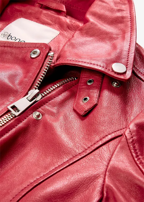 Motork&aacute;řsk&aacute; bunda z napa jehnětiny, bonprix