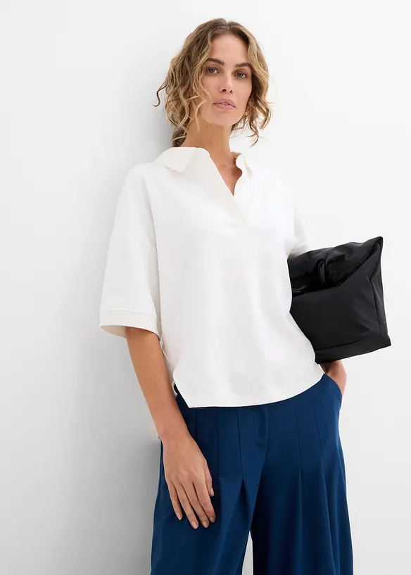 Triko polo z čisté organické bavlny, bonprix