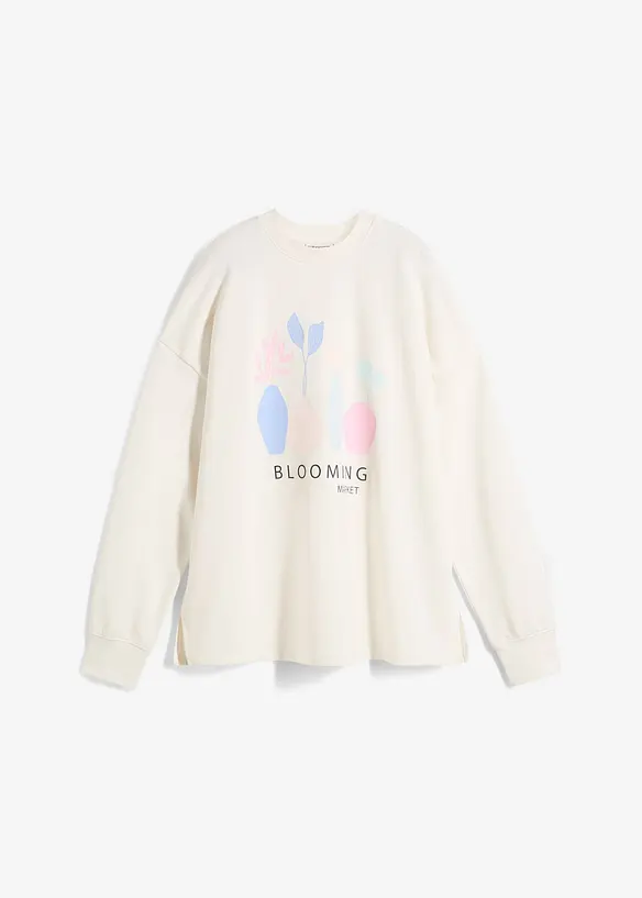 Oversize mikina z bavlněné směsi, bonprix