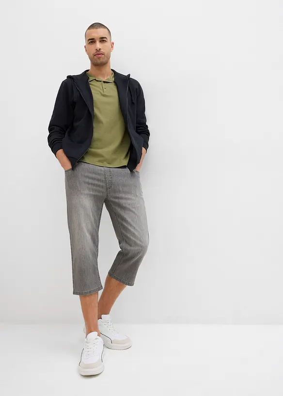 Lehk&eacute; strečov&eacute; 3/4 dž&iacute;ny bez zap&iacute;n&aacute;n&iacute;, Regular Fit, Straight (2 ks v balen&iacute;), bonprix