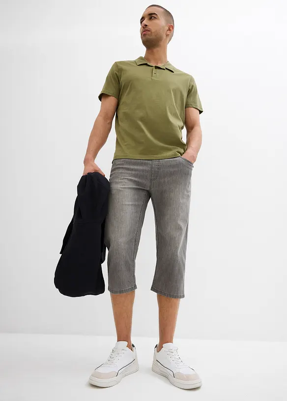 Lehk&eacute; strečov&eacute; 3/4 dž&iacute;ny bez zap&iacute;n&aacute;n&iacute;, Regular Fit, Straight (2 ks v balen&iacute;), bonprix